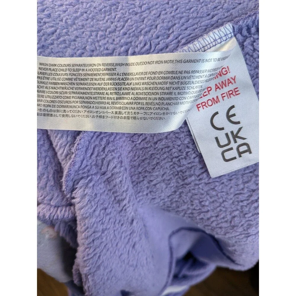 Boys Gengar Pokemon Hood Fleece Bodysuit Kids 5-6 (Fits A Little Small) Pajamas